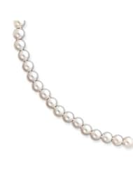 14k 6.5-7mm White Akoya Saltwater Cultured Pearl Necklace - PL65AA-16"