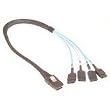 Micro Connectors F03-1620 Mini Sas Controller Cable Sff-8087 To Sata (4) X 1 Controller Based Fan-Out Cable (1/2 Meter)