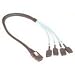 Micro Connectors F03-1620 Mini Sas Controller Cable Sff-8087 To Sata (4) X 1 Controller Based Fan-Out Cable (1/2 Meter)