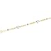Clevereve's 14K Yellow Gold 10 Inch Hollow Rope W Wht Mirror Bead & Heart