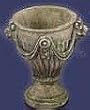 Dollhouse Miniature Grey Aged Urn in Resin