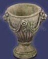Dollhouse Miniature Grey Aged Urn in Resin