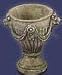 Dollhouse Miniature Grey Aged Urn in Resin