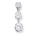 Sterling Silver 3-Stone CZ Pendant