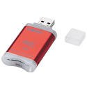 ロジテック｜Logitec USB 2.0/1.1対応 miniSD & メモリースティック Duo リーダー/ライター(レッド) LMC-CA21U2(RD)