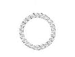 14k White Gold & Diamond Circle Pendant (2.00ctw)