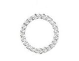 14k White Gold & Diamond Circle Pendant (2.00ctw)