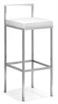 Zuo Modern Industry Barstool with White Cushion - 300201