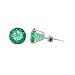 Nickel Free 3mm Round Emerald Cubic Zirconia .925 Sterling Silver Post Friction Back Stud Earrings