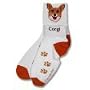 Welsh Corgi Dog Roll Down Sock