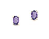 Oval Tanzanite Stud Earrings