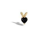 14K Yellow Gold Genuine Heart Black Onyx Pendant
