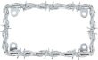 Barb Wire Motorcycle License Plate Frame