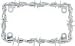 Barb Wire Motorcycle License Plate Frame