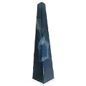 Blue agate happiness obelisk (large) 2" W 2" L