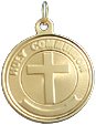 Holy Communion Disc, 14K Gold Charm