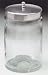 `Sundry Jars - Unlabeled Glass Set/6 * Set of 6 flint glass jars * Stainless steel lids * Each jar i
