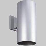 Progress Lighting Aluminum Cylinders Metallic Grey 6,, One-Light Down Wall Bracket - P5641-82