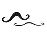 Black Horn Curved Pencleton Mustache Septum Piercing 2.5mm