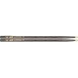 Vater 5B Hickory Wood - Tip Drumstick 3 - Pack with Free Color Wrap Pair, Black Optic 5B - B0018T9FNA