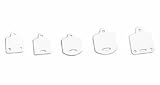 EARRING TAGS 1/2X1/2 WHITE PVC BOX OF 1000