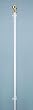 6 Foot 2-Piece Spinning Tangle-Free Flagpole WHITE -SALE PRICE!