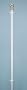 6 Foot 2-Piece Spinning Tangle-Free Flagpole WHITE -SALE PRICE!