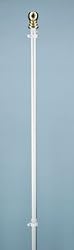 6 Foot 2-Piece Spinning Tangle-Free Flagpole WHITE -SALE PRICE!