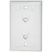 Cables To Go - 27418 - Dual CAT5E RJ45 with CAT3 RJ12 Configured Wallplate (White)