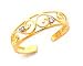 Toe Ring - 14kt Gold .02ct Diamond Scroll