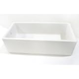 Rohl RC3618BS 6-Inch by 18-Inch by 10-Inch Shaws Lancaster Single Bowl Fireclay Kitchen Sink with 33-1/2-Inch Drain, Pergame Biscuit