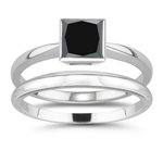 0.60-0.83 Cts Black Diamond Engagement & Wedding 