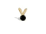 14K Yellow Gold Genuine Round Black Onyx Pendant