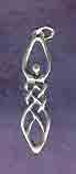 Celtic Lunar Goddess Charm Sterling Silver Wiccan Jewelry