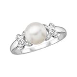 14kt. White Gold Freshwater Pearl Ring