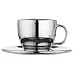 Dualit 85002 Stainless Steel Espresso cups and saucers 2 in pack