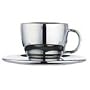Dualit 85002 Stainless Steel Espresso cups and saucers 2 in pack