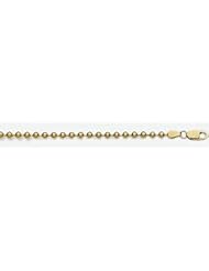 3mm Bead Chain - Gold Beads Necklace 24"