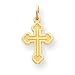 14k Fancy Cross Pendant With Child Chain - 15 Inch