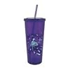 Painted Purple Peacock 20oz Double Wall Acyrlic Tumbler Cup with Straw-BPA FREE