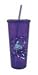 Painted Purple Peacock 20oz Double Wall Acyrlic Tumbler Cup with Straw-BPA FREE