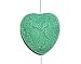 Green cinnabar heart-shaped pendant (30x35mm)