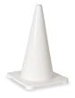 Industrial Grade 1YBW7 Safety Cone, White, 18 In, Poly, 1.5 Lbs