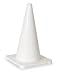 Industrial Grade 1YBW7 Safety Cone, White, 18 In, Poly, 1.5 Lbs