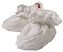 Sckoon Organic Cotton White Booties (Size=one-size)