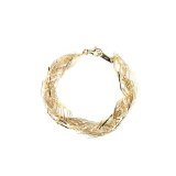 14K Lightweight Yellow Gold Designer Bracelet - 7