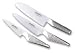 Global 3-Piece Hollow Ground Santoku Knife Set
