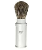 Edwin Jagger Silver Aluminum Travel Shaving Shave Pure Badger Brush-81M530