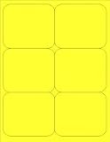 Shipping Label Fluorescent Yellow Label 25 Sheets