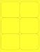 Shipping Label Fluorescent Yellow Label 25 Sheets